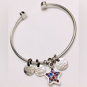 Forever Crystals Dragonfly Star Charm Bracelet LIFE IS TOO SHORT NOT TO SHINE 🌟